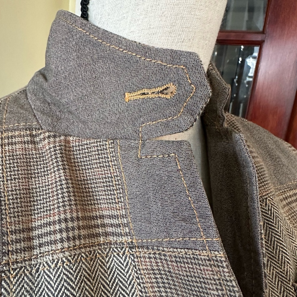 Gap | Y2k Plaid Patchwork Button Front 100% Cotto… - image 4